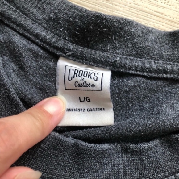 Crooks & Castles Gray Short Sleeve Tee - Picture 6 of 8